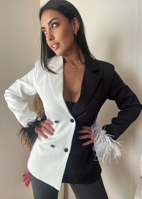 Blazer Combinado Blackandwhite - comprar online