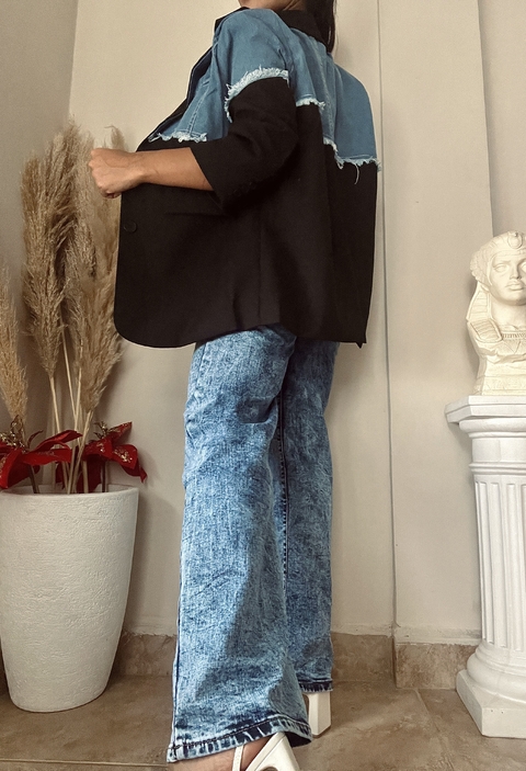 Blazer combinado Jean Oversized - comprar online