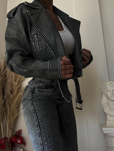 Campera Zara Eco cuero Cinto Desmontable - comprar online