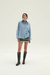 Camisa over con frunce en los costados en celeste o natural