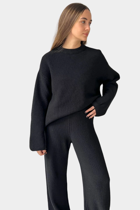 Sweater Saint Tropez Negro texturado - comprar online