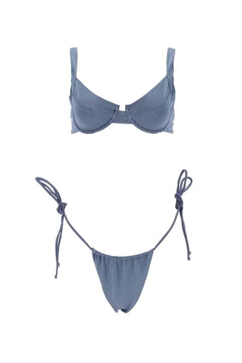 Bikini con corpiño de aro y breteles gruesos