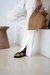Pantalon sastrero en twill con tajo delantero