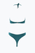 Bikini con escote en U con tiras largas regulables
