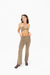Top con tiras para cruzar y pantalon largo tejido