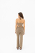 Top con tiras para cruzar y pantalon largo tejido