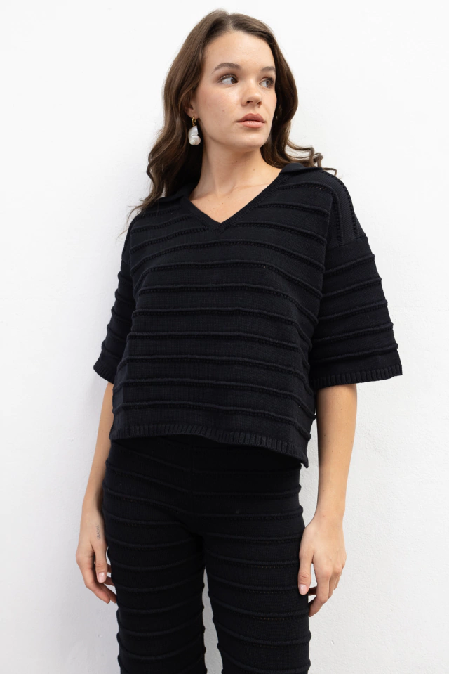 Cardigan Palma Negro thumbnail 2
