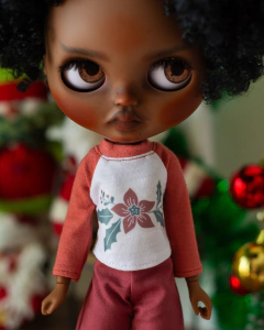 T-shirts de Natal Rosa Antigo e Branco Arranjo de Flores