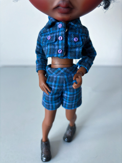 Conjunto short e camisa cropped - comprar online