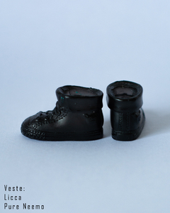 Tênis Botinha Preto para Blythe (Pure Neemo e Licca)