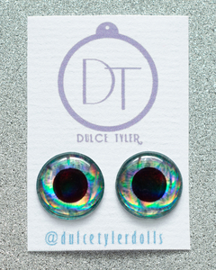 Blythe Eyechips EYEB034M Holographic Grey Green