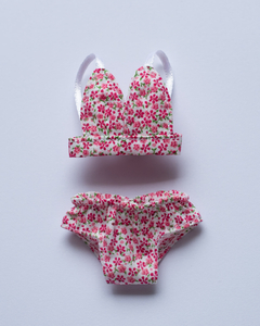 Conjunto Lingerie florido rosa
