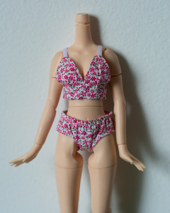 Conjunto Lingerie florido rosa - comprar online