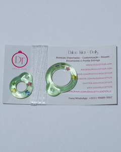 Pullring Verde claro com flores