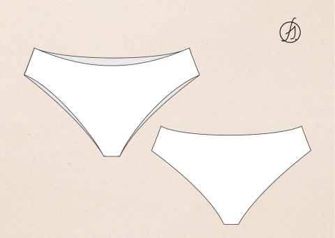 Ref.: C102 - Molde: Calcinha Biquíni cintura média | Embutido
