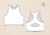 Ref.: FT100 - Molde : Top cropped, nadador com abertura nas costas