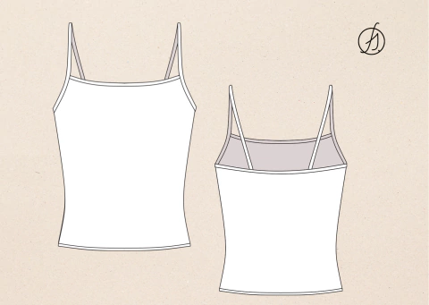 Ref.:LB100 - Molde: Camisete lingerie com forro no busto