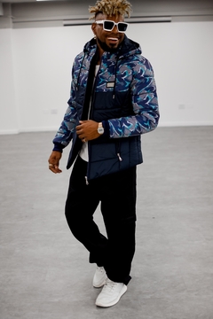 Campera de Hombre Combinada 100 % impermeable