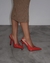 Scarpin Dandara Fivela de Pedrarias Vermelho - comprar online