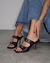 Tamanco Fivelas Shape Quadrado Preto - loja online