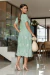 Vestido Kemilly Barrado Bordado Verde Sálvia na internet