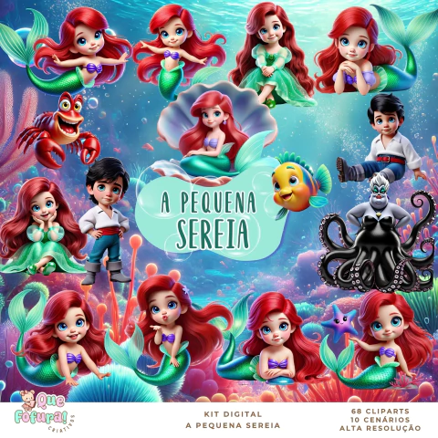 Kit Digital | Super Kit Digital Ariel - Pequena Sereia - comprar online
