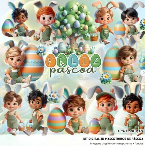 Kit Digital | Páscoa Mascotinhos - comprar online