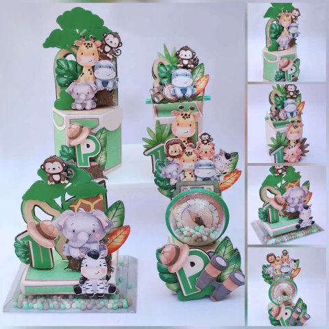 Arquivo de Corte: Kit Festa Safari Aquarela Luxo #101 | Studio e Pdf - comprar online