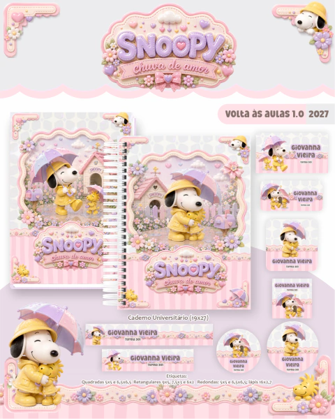 Volta às Aulas | Big Escolar 1.0 - Snoopy