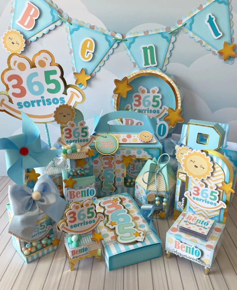 Arquivo de Corte: Kit Festa 365 Sorrisos Menino #07 | Studio, PNG e PDF - comprar online