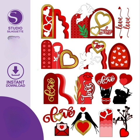 Arquivo de Corte | Painéis / Painel Dia dos Namorados STUDIO E SVG - comprar online