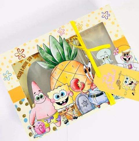 Arquivo de Corte | Caixa Mini Confeiteiro Bob Esponja - comprar online