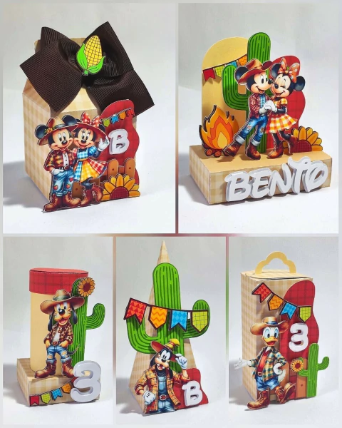 Arquivo de Corte: Kit Caixas Mickey e Minnie Festa Junina #68 | Studio e Pdf - comprar online