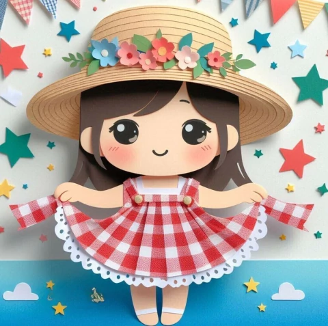 Arquivo de Corte: Topo de Bolo Festa Junina Menina Arraiá 255 - comprar online