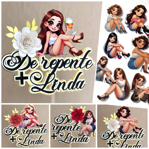 ARQUIVO DE REPENTE + LINDA/ ACOMPANHA IMAGENS PNG - comprar online