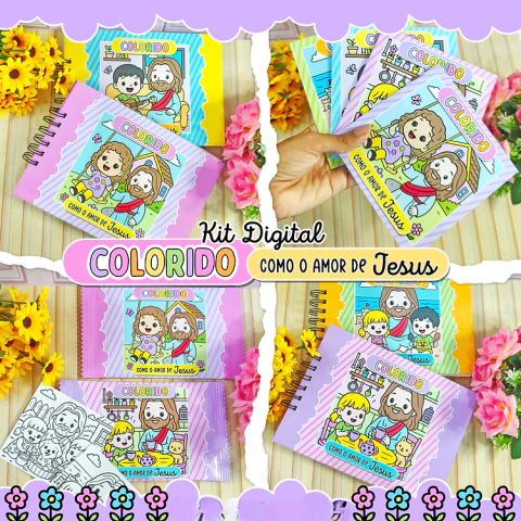 Arquivo Digital | Livro de Colorir Colorido como Amor de Jesus - comprar online