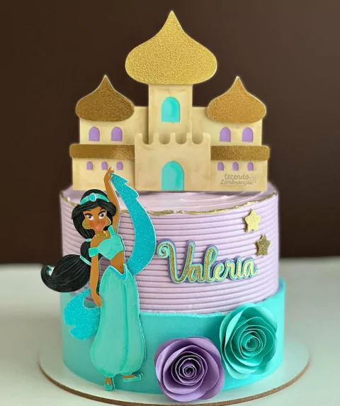 ARQUIVO DE CORTE TOPO DE BOLO JASMINE + FLORES 006