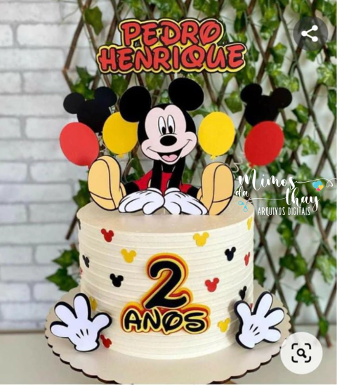 Arquivo de Corte: Topo de Bolo Mickey Camadas 008 - comprar online