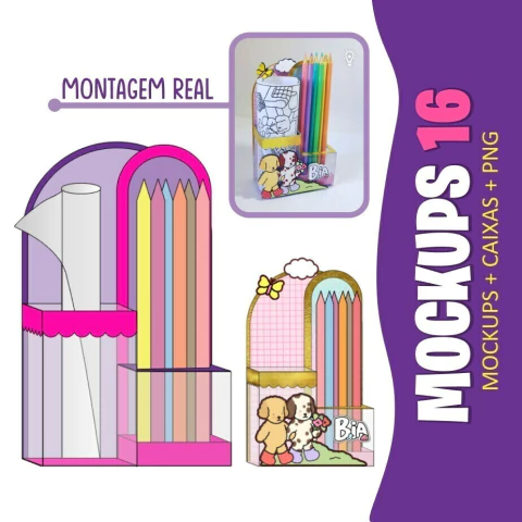 Arquivo de Corte | Mockups + Caixa + Png 16 | Studio e Png - comprar online