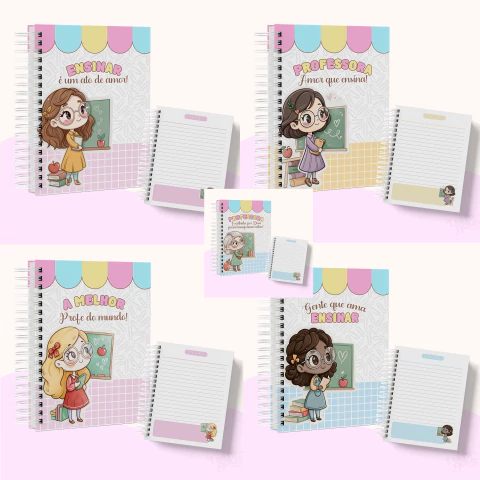 Encadernação | 5 ESTRELAS CADERNO A5 PROFESSORA | Dia dos Professores - comprar online