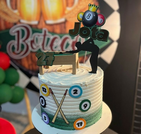 Arquivo de Corte: Topo de Bolo Sinuca com Mesa 3d 001 - comprar online