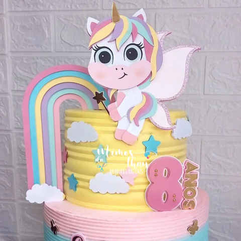 ARQUIVO DE CORTE TOPO DE BOLO UNICÓRNIO 019