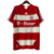 Camisa Bayern de Munique 2007 Adidas Vermelho e Branco - Vista Frontal com Design de Aros e Patrocínio T-Home