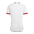  "Camisa reserva do Toronto FC, temporada 2024, cor branca com escudos em marca d'água cinza, vista traseira."
