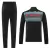 Agasalho de Viagem Milan - Masculino - Preto e Cinza
 blusa do milan jaqueta do milan calça do milan capote do milan conjunto do milan