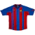 Camisa Barcelona Retrô Home 2004/05 - Torcedor - Masculino - Vermelha e Azul