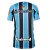 Camisa Grêmio Home 24/25 - Com Patrocinio e Patchs Libertadores 2024 - Torcedor - Masculino - Azul, Preta e Branca umbro original oficial