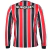 Camisa São Paulo Away 24/25 - Manga Longa - Com Patrocinio - Torcedor - Masculino - Vermelho e Preto