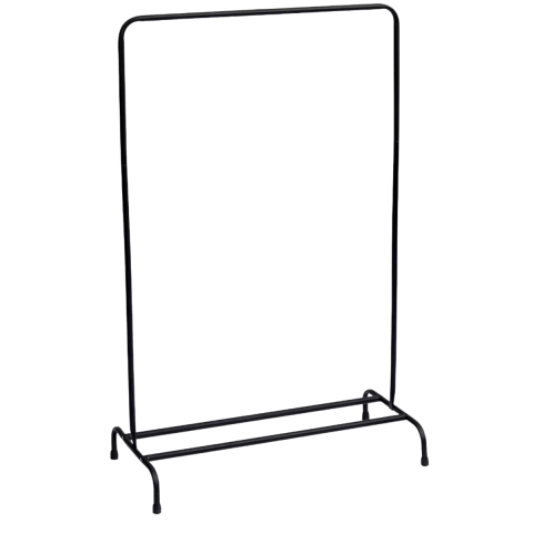 Cabideiro Roupas Arara de Roupa com Sapateira 84cm Preto