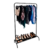 Cabideiro Roupas Arara de Roupa com Sapateira 84cm Preto - Paraiso do Lojista